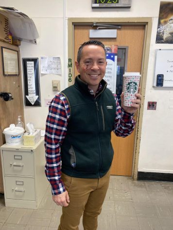 Special Education teacher Mr. Rich McNanna is known to enjoy some pumpkin spice coffee.
