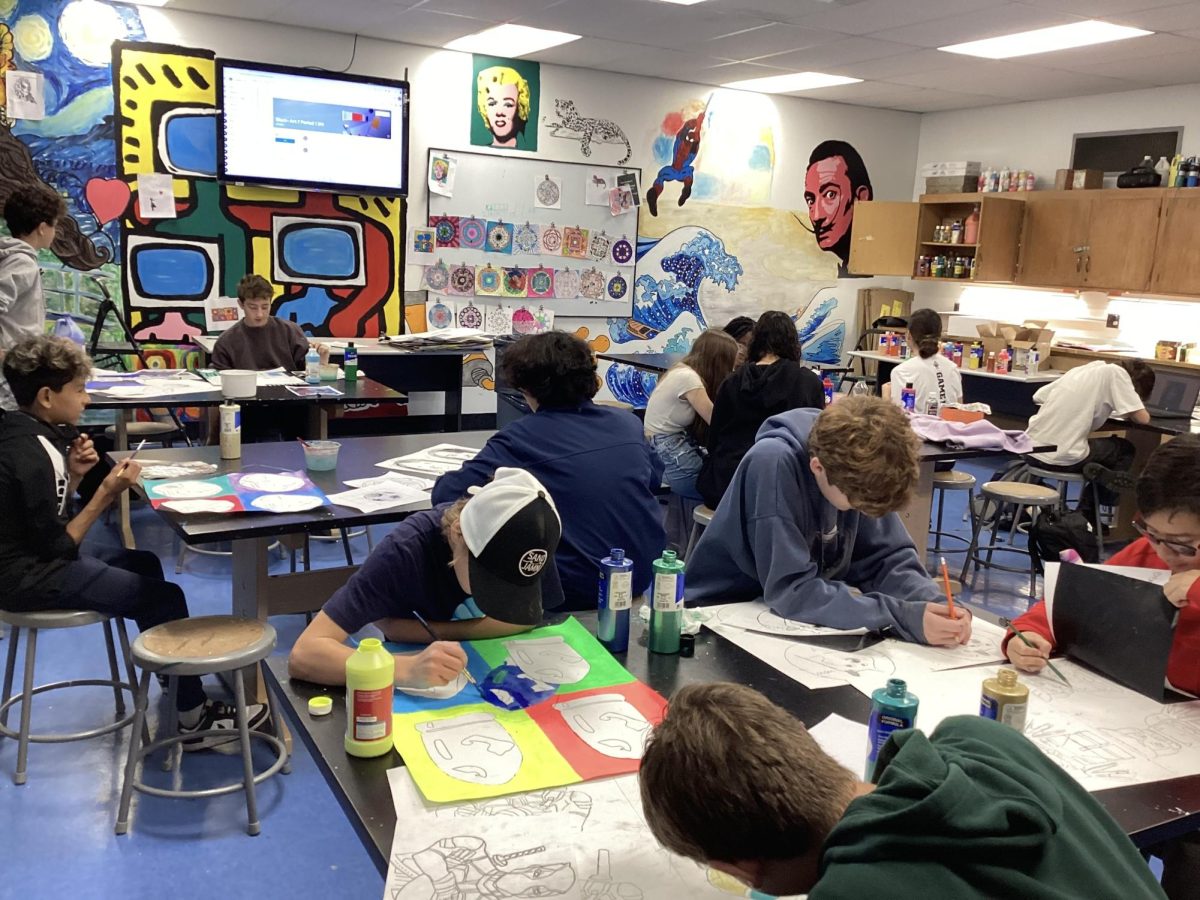 Art is a very popular elective at Edison Intermediate School as seen here, however, more elective choices could benefit everyone. 