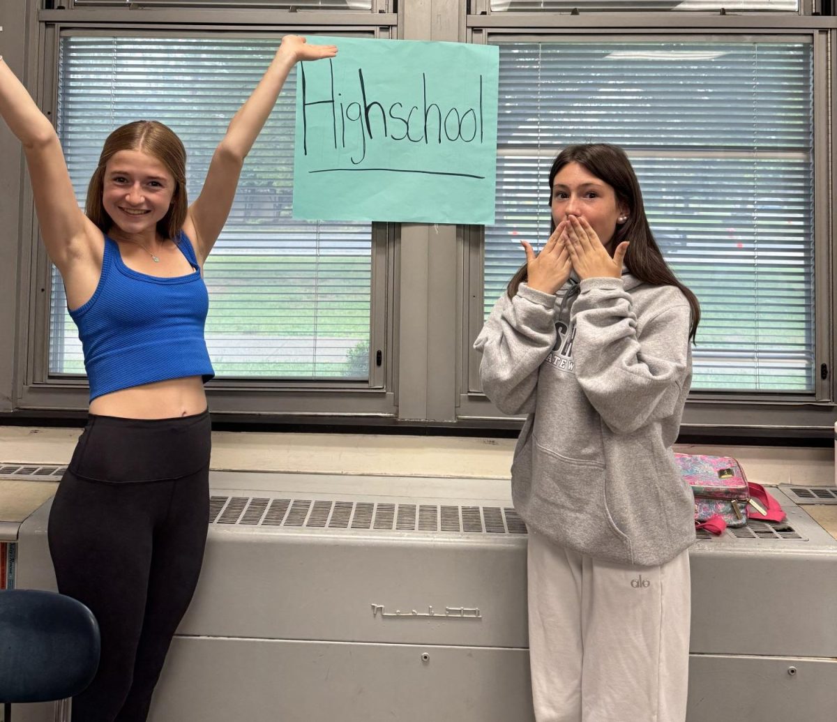 Eighth graders Sydney Elmquist and Scarlett Ruf are nervous to go to high school next year. 