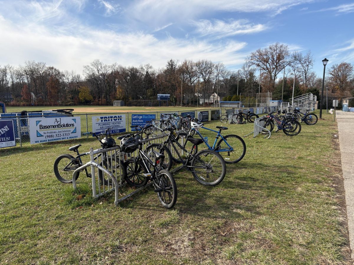 The bikes in the back lot at Edison Intermediate School aren't electric, so they don't pose as great a threat as e-bikes. 