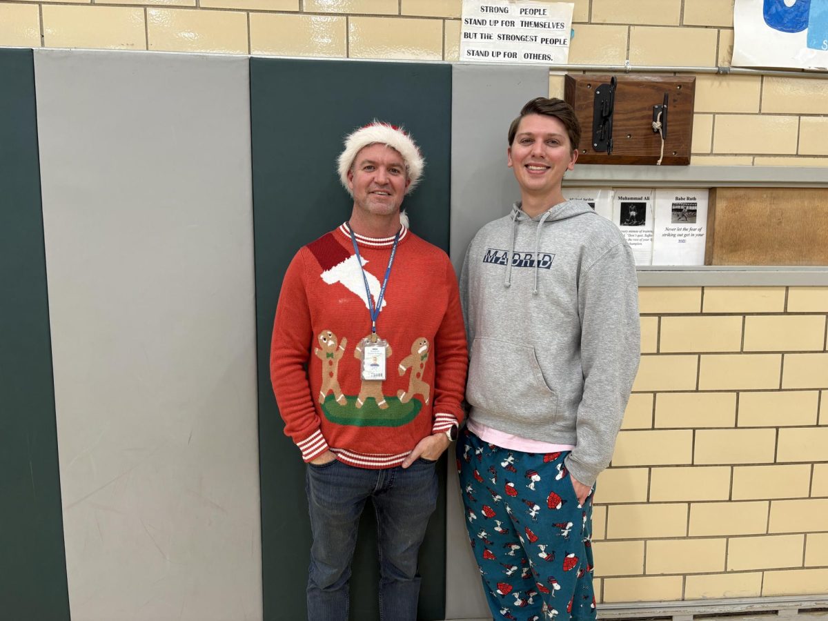 EIS seventh grade Science teacher Mr. David Parke and eighth grade Math teacher Mr. Zachary Crutcher claimed they want health and happiness as their gifts for the holidays. 