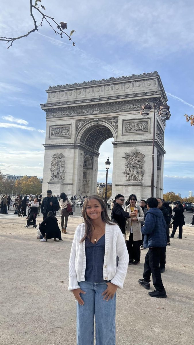 Eighth grader and Journalism student Ella Wint went to Paris for the winter with her mother and saw the famous Arc d'Triomphe