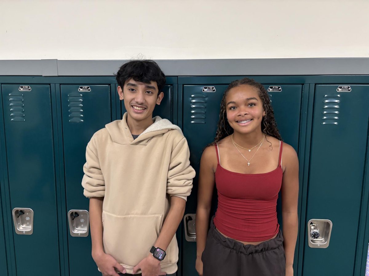 Eighth grade students Zain Nasser and Ella Wint are playing the roles of Prince Eric and Ariel in the spring production of The LIttle Mermaid.