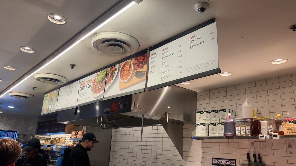 Students have varying opinions on the menu for both Qdoba and Chipotle. These restaurants are walking distance from each other in the town of Westfield, NJ. 