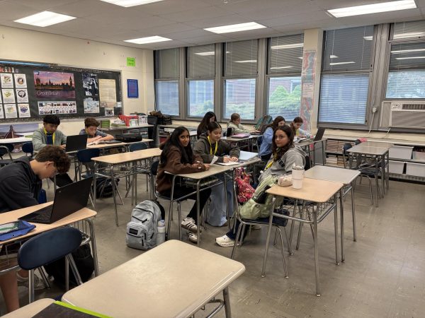 Mrs. Corinne Varhley has a study hall in the morning where students work on homework and assignments during school time. 