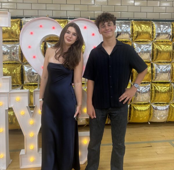 Eighth graders Ella Tucker and Dorek Karagoz attended the dance.